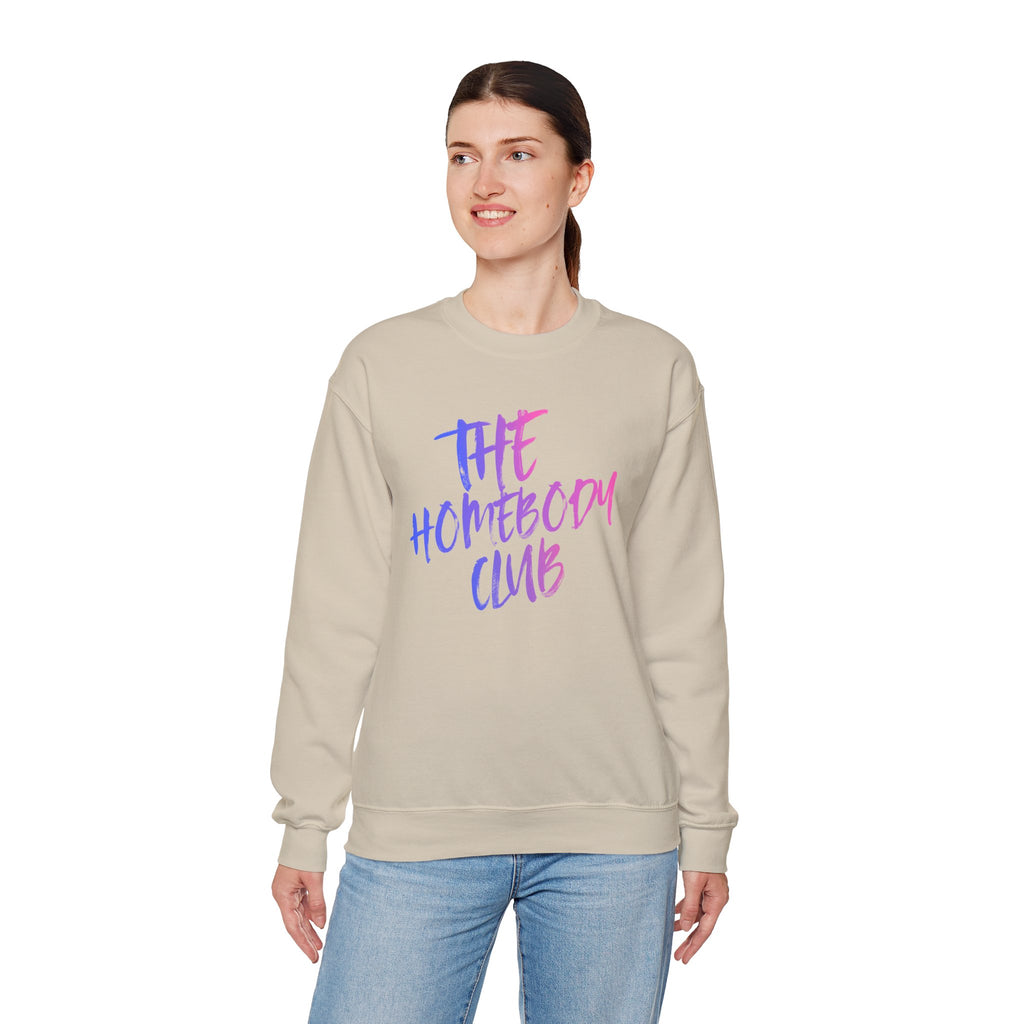 The Homebody Club Crewneck Sweatshirt, Cozy Sweatshirt, Unisex Gift, Lounge Wear, Chill Mode Apparel, Stay Home Vibes