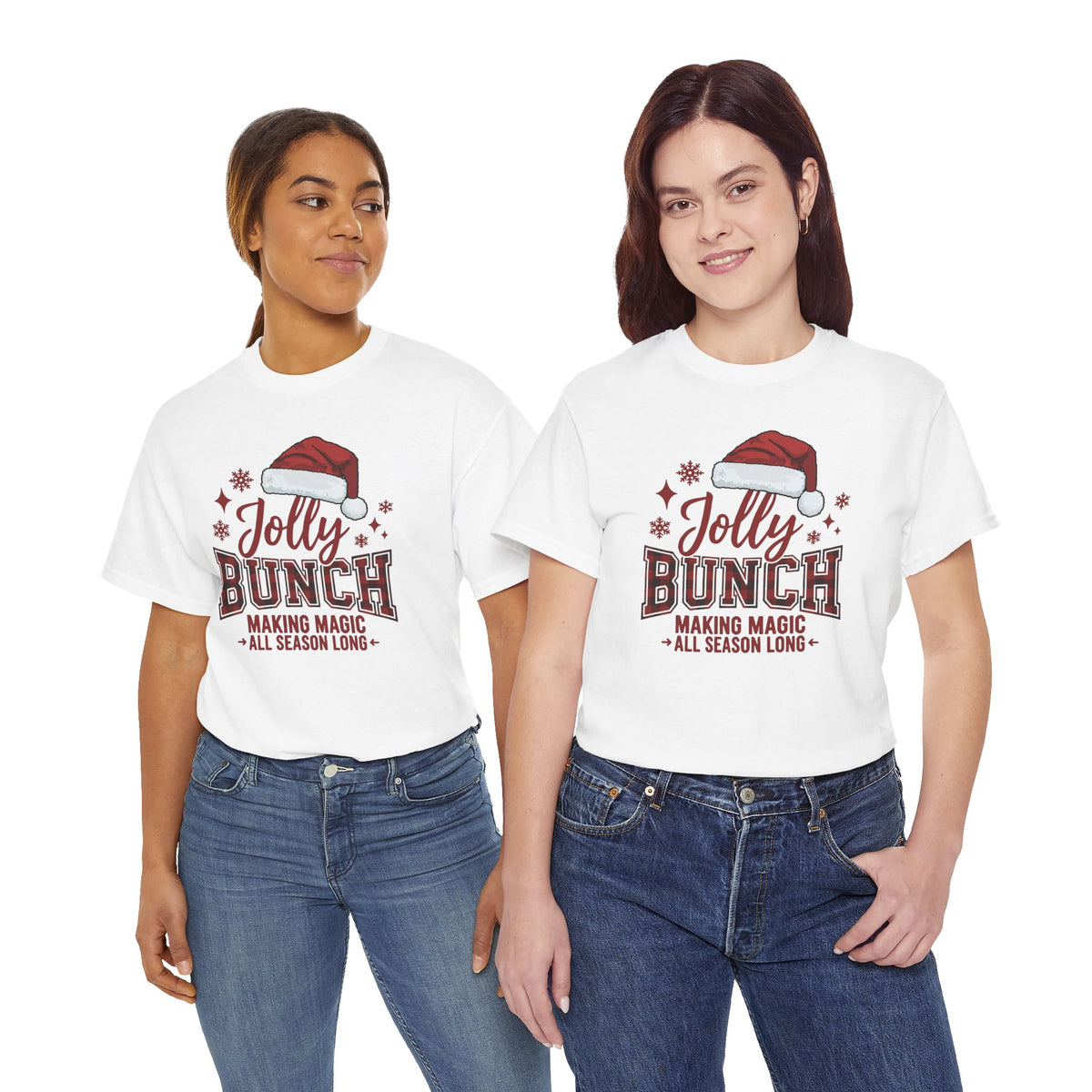 Jolly Bunch Christmas Shirt | Making Magic All Season Long | Santa Hat Tee | Cute Family Xmas T-Shirt | Holiday Group Matching Tee