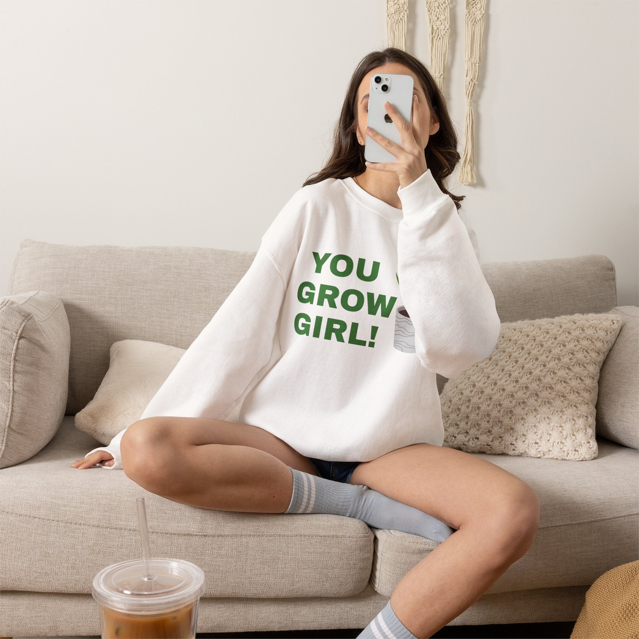 You Grow Girl Sweatshirt, Plant Lady Crewneck, Funny Plant Mom Gift, Aloe Plant Shirt, Cottagecore Sweatshirt, Plant Lover Gift for Her