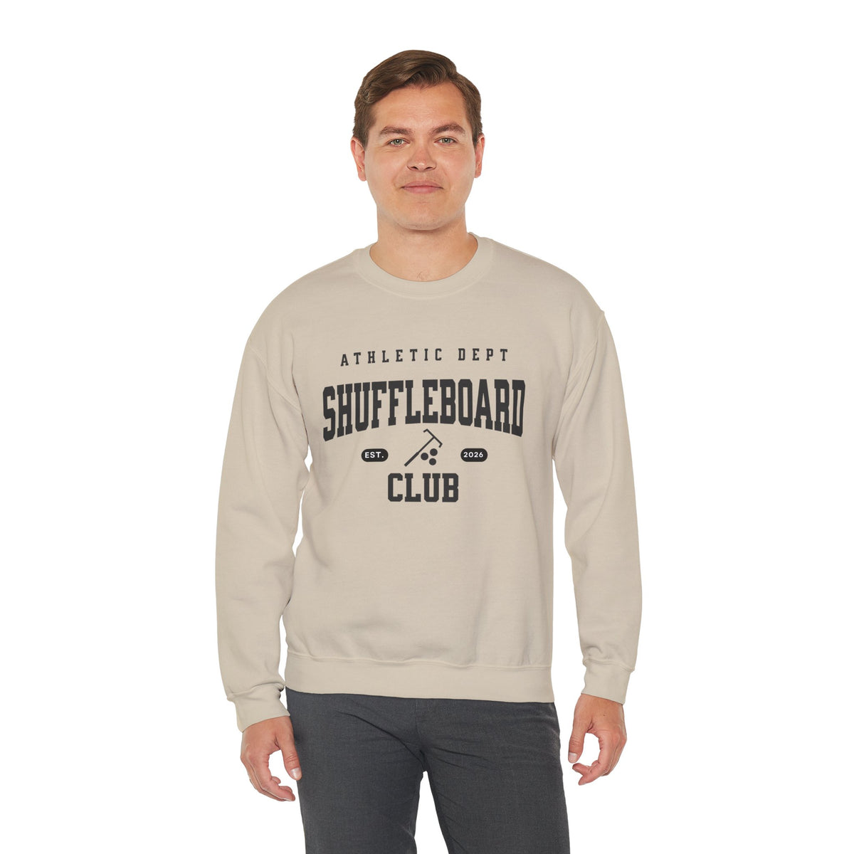 Shuffleboard Club Crewneck Sweatshirt | Athletic Dept Graphic