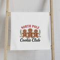 North Pole Cookie Club Hand Towel, Holiday Kitchen Decor, Christmas Gift, Baking Enthusiast Essential, Festive Home Accessory
