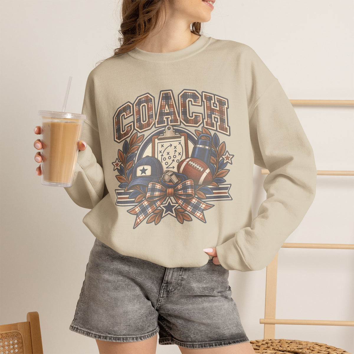 Coach Football Sweatshirt, Vintage Coach Sweatshirt, Football Season Shirt, Coach Life Crewneck, Team Mom Gift, Retro Coach Apparel