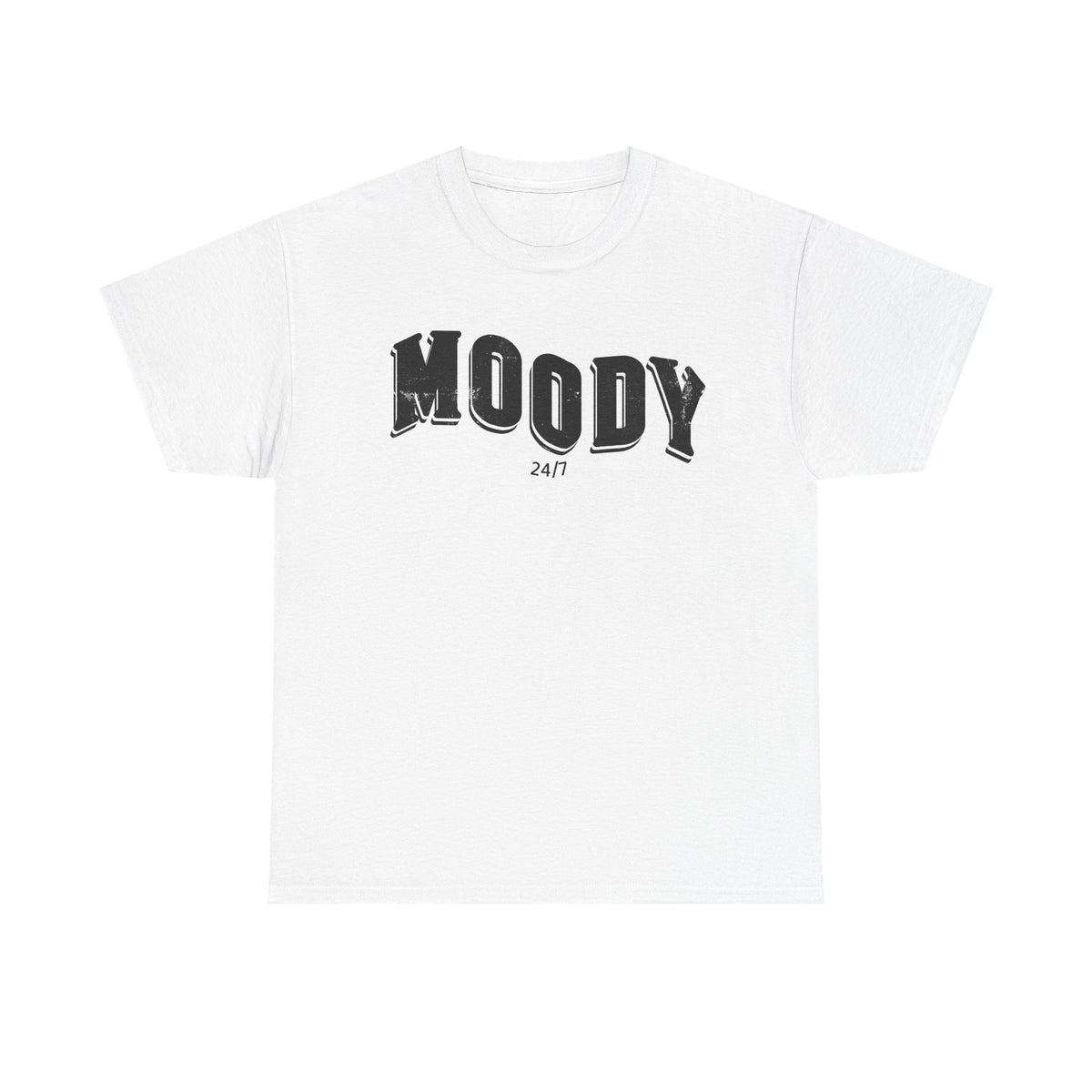 Vintage Moody Statement T-shirt | Retro Typography Tee, Unisex, Basic Casual T-shirt, Grunge Letters, Popular Vintage Style Trend