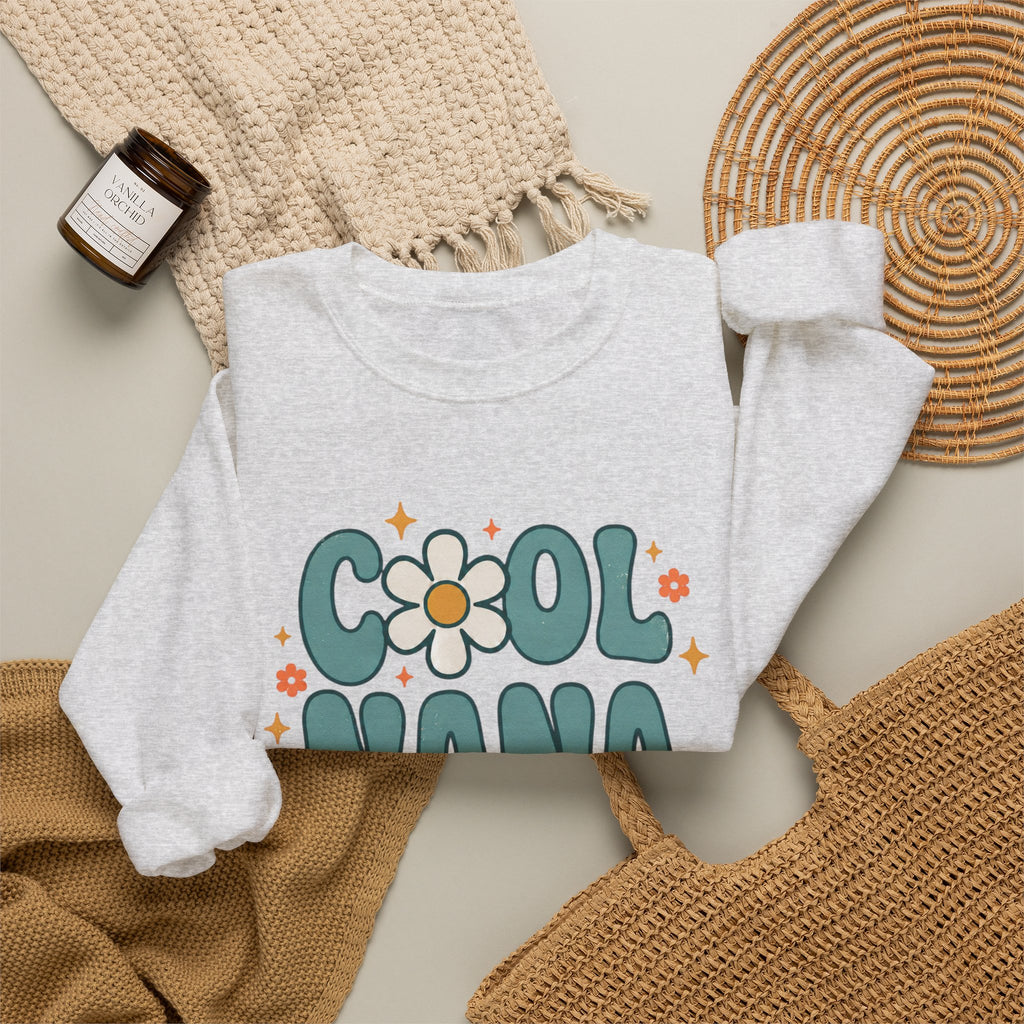 Cool Nana Committee Sweatshirt, Retro Grandma Crewneck, Daisy Flower Nana Gift, Mothers Day Gift for Grandma, Pregnancy Announcement