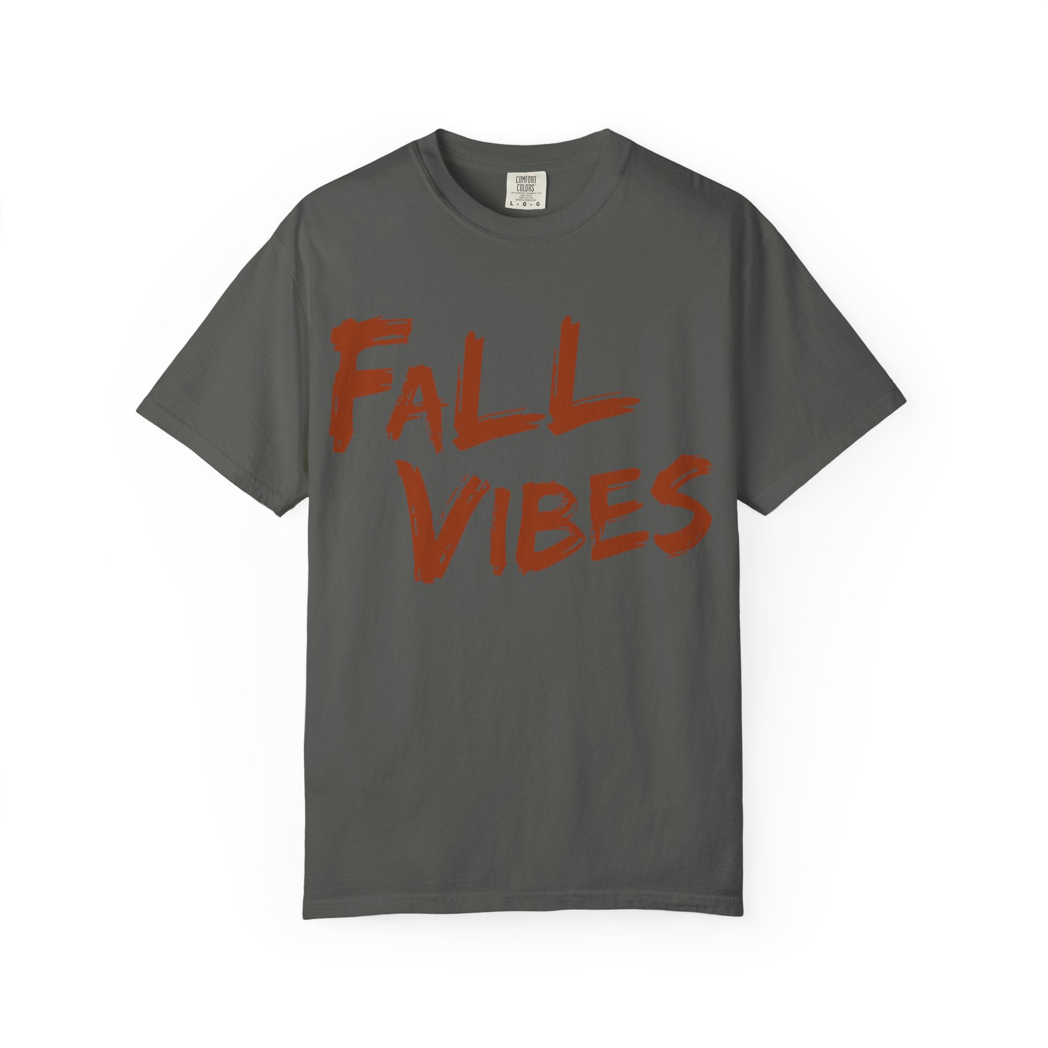 Fall Vibes T-Shirt Women Autumn Tee Brush Stroke Letters Pumpkin Season Fall Graphic Shirt Oversized Fall Top Gift Her, Casual Fall T-Shirt