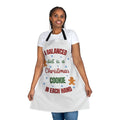 Funny Christmas Apron A Balanced Diet is a Cookie in Each Hand Gingerbread Kitchen Apron Holiday Baking Gift for Dad, Mom Cook, Men or Women