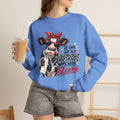 Funny Cow, Humor Cow Sweatshirt, Farm Animal Crewneck, Cute Cow Graphic Sweater, Country Western Gift, Cow Lover, Funny Cow Graphic Girl Top