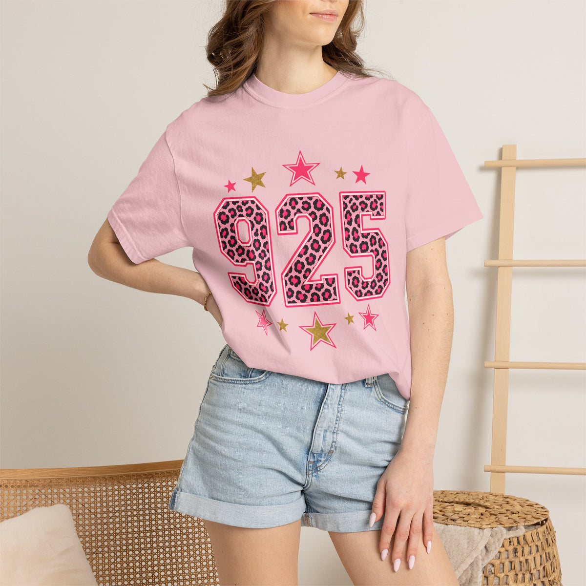 Comfort Color 925 Leopard Star Shirt, Cheetah Print Birthday Shirt, Trendy Dolly Day Graphic Tee, Western Star Shirt, Custom Number Shirt