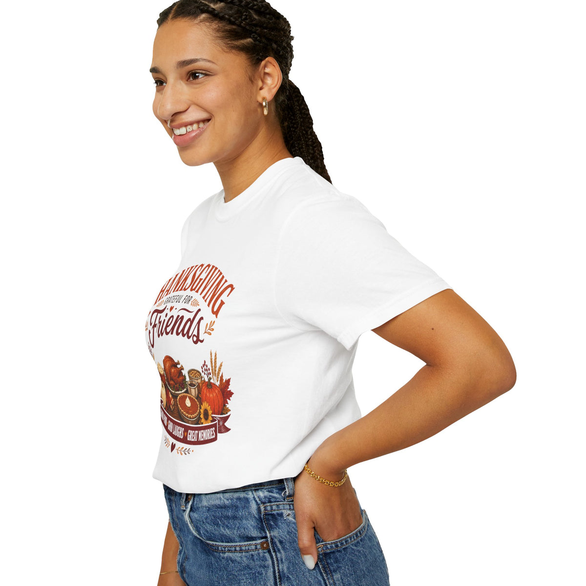 Thanksgiving Friends Turkey Dinner T-Shirt | Fall Harvest, Pumpkin Pie