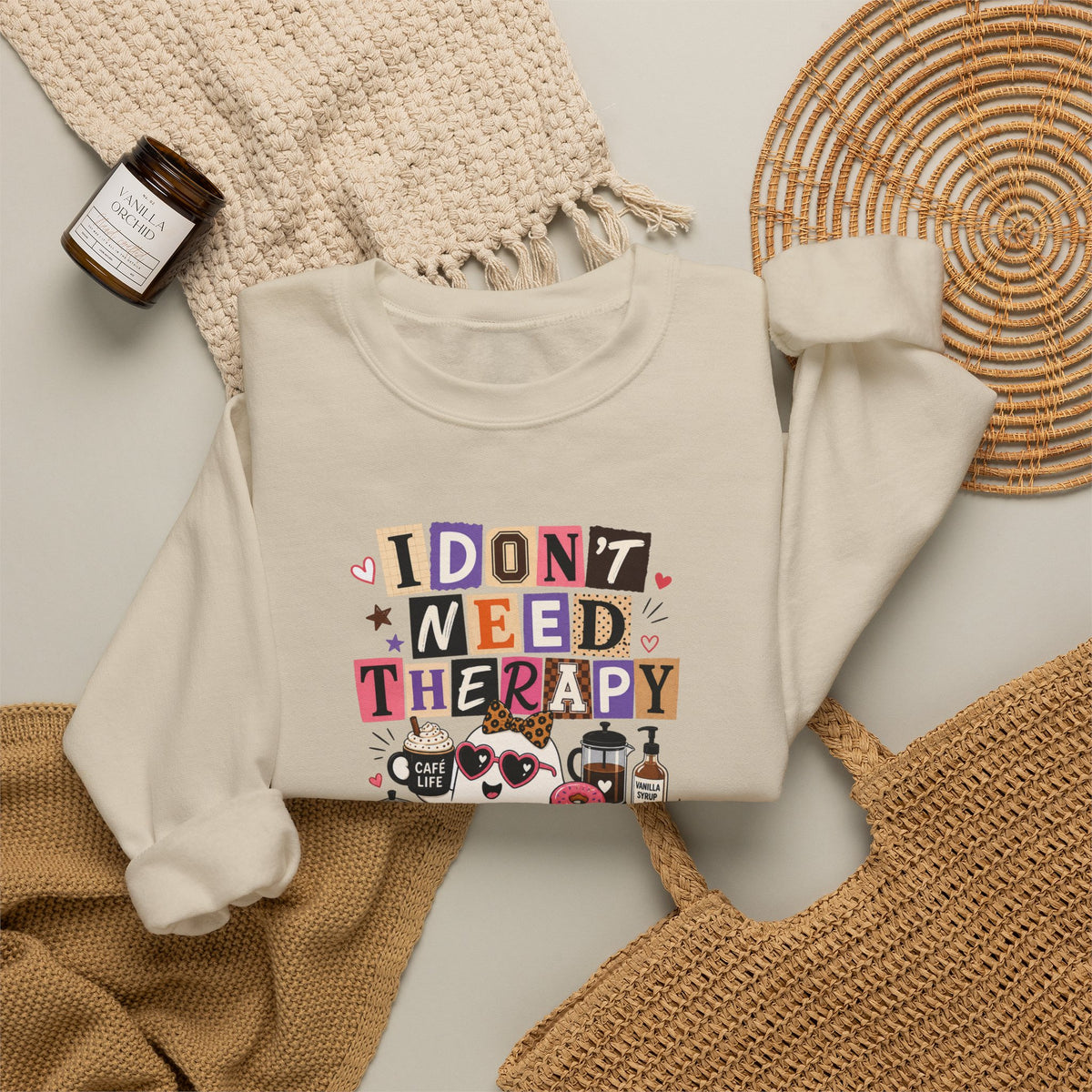 I Don't Need Therapy I Need Coffee Shirt, Funny Ghost Coffee Lover Tee, Halloween Coffee Shirt, Cute Spooky Season Graphic Tee Gift