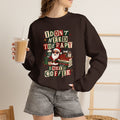 Christmas Sweatshirt I Don't Need Therapy I Need Coffee Funny Santa Coffee Lover Shirt Xmas Plaid Retro Holiday Gift for Women