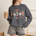Pastel Nutcracker Sweatshirt, Ballerina Christmas Shirt, Pink Nutcracker Crewneck, Cute Holiday Sweater, Girly Christmas Gift for Her