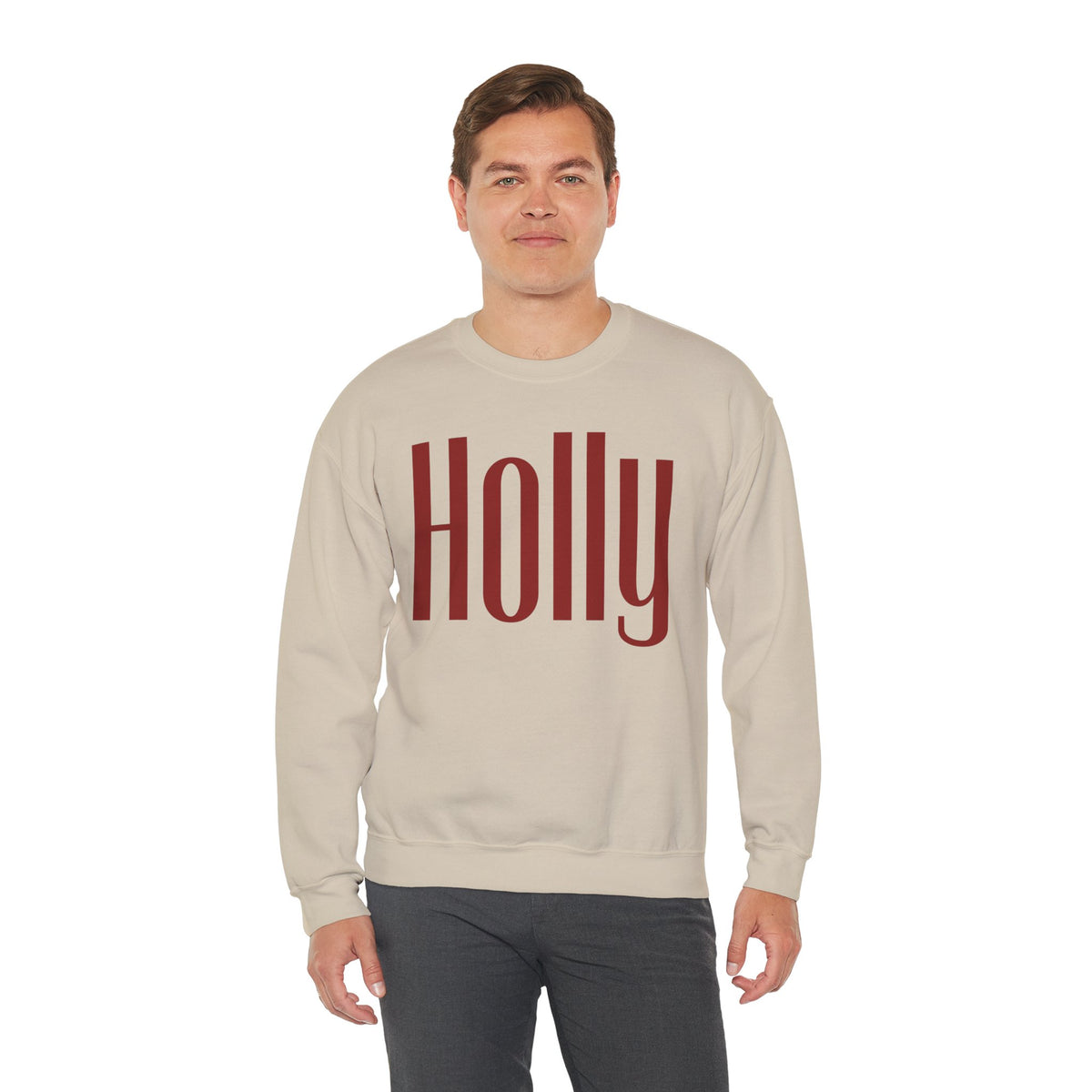 Holly Christmas Sweatshirt, Red Holly Crewneck, Retro Holiday Sweater, Women Christmas Shirt, Cozy Winter Pullover, Xmas Gift for Her