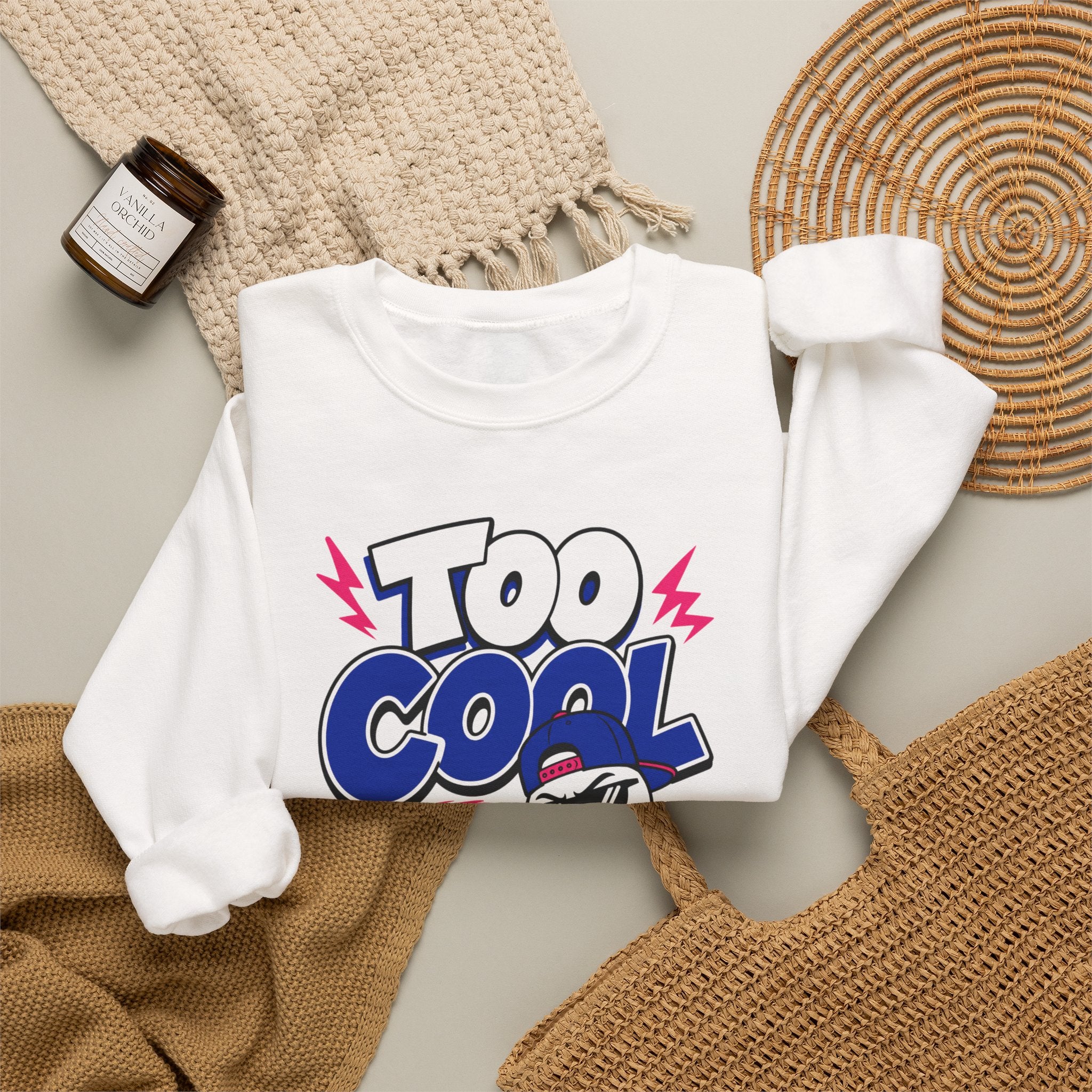 Too Cool To Melt Sweatshirt, Funny Snowman Christmas Sweatshirt, Retro Winter Graphic Crewneck, Cute Holiday Sweatshirt Gift for Her Him