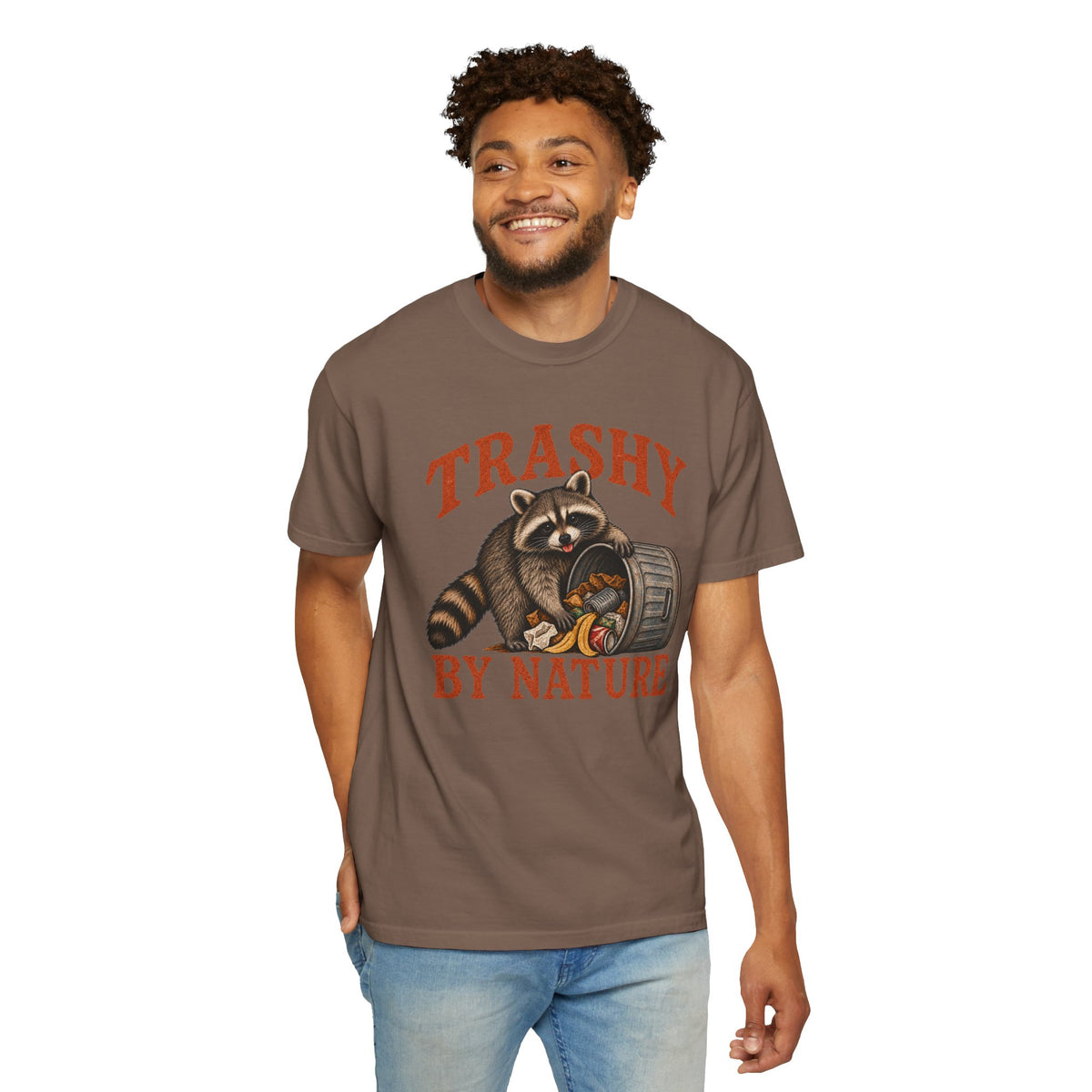 Comfort ColorTrashy By Nature Shirt, Funny Raccoon T-Shirt, Racoon Lover Gift, Funny Animal Tee, Sarcastic Humor Shirt, Trendy Novelty Tee