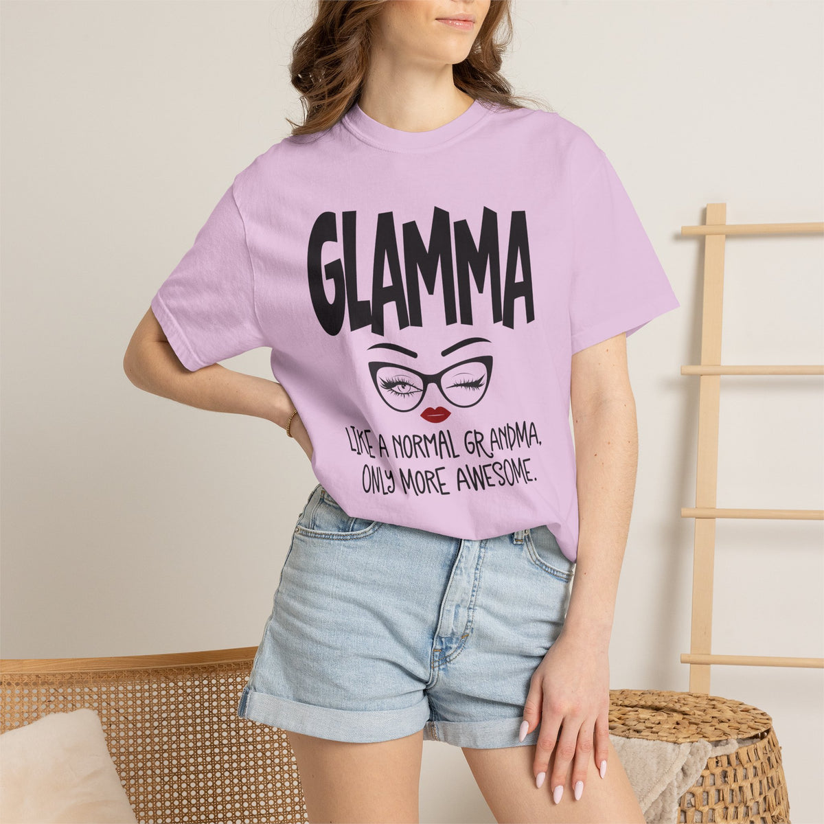 Glamma T-Shirt — "Glamma: Like a Normal Grandma, Only More Awesome" Graphic Tee