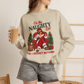 Naughty List Christmas Sweatshirt, Funny Holiday Sweater, I Regret Nothing Shirt, Sassy Santa Woman Xmas Crewneck, Women Christmas Gift