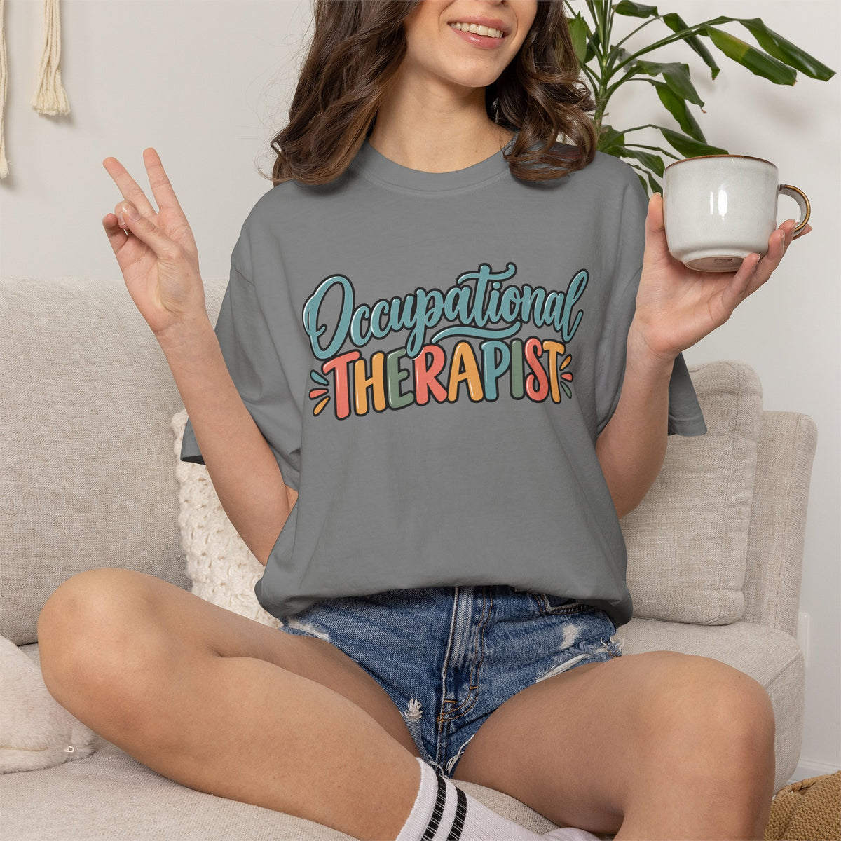 Comfort Colors Occupational Therapist T-Shirt, Appreciation Gift, Retro Occupational Therapy Tee, Therapist Week Shirt, OT Student Gift