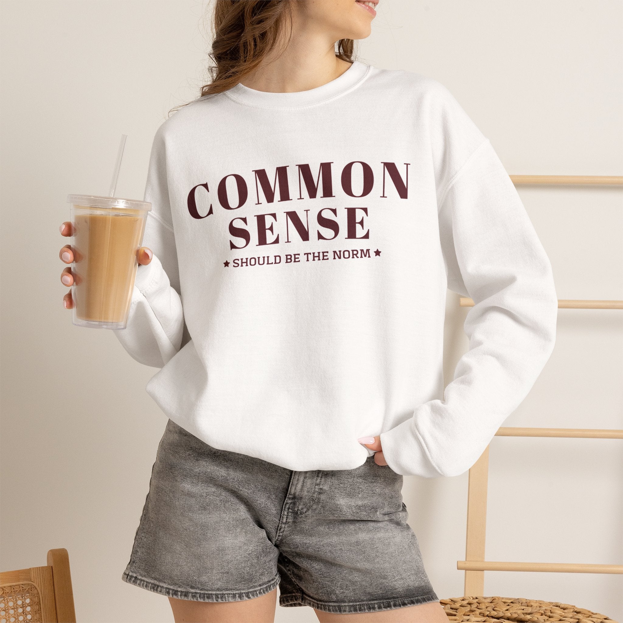 Common Sense Should Be The Norm Sweatshirt, Funny Sarcastic Crewneck, Trendy Adult Humor Shirt, Retro Statement Sweatshirt Gift
