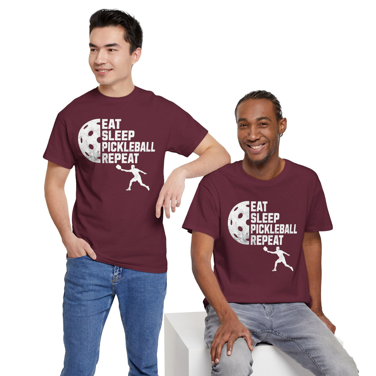 Eat Sleep Pickleball Repeat Tee | Pickleball Player Graphic Shirt, Sports Lover, Trendy Pickleball Tee Unisex, Team T-Shirt, Silhouette Tee