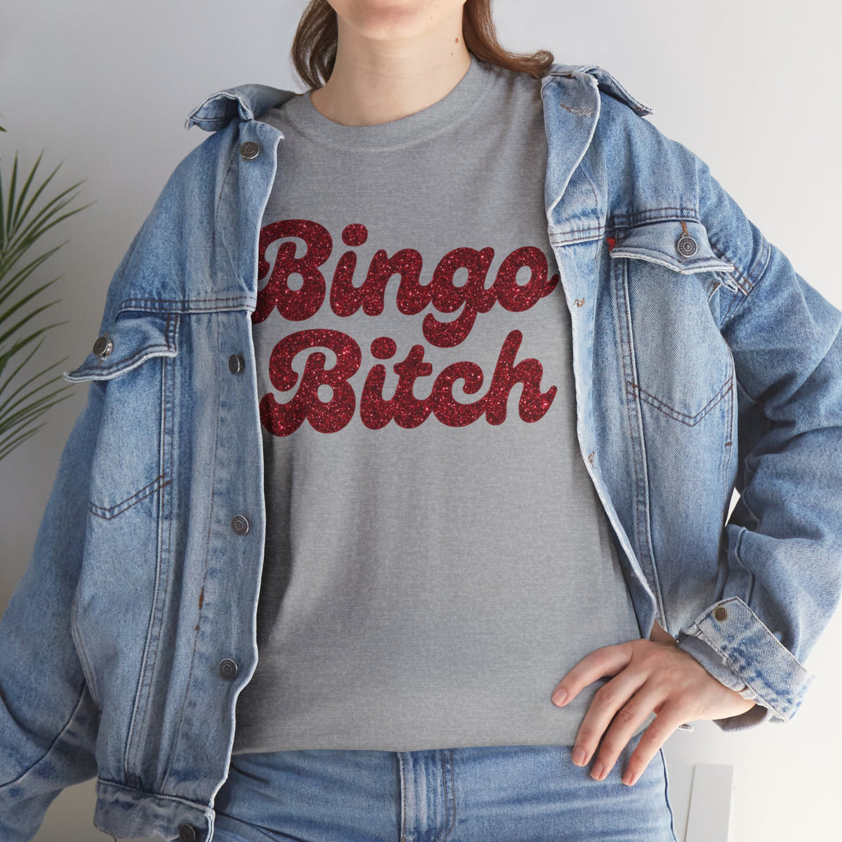 Glitter Bingo Bitch T-shirt | Bingo Lover Tee, Game Statement T-shirt, Funny T-Shirt, Gameday T-shirt, Gift, Birthday Gift, Casual Wear