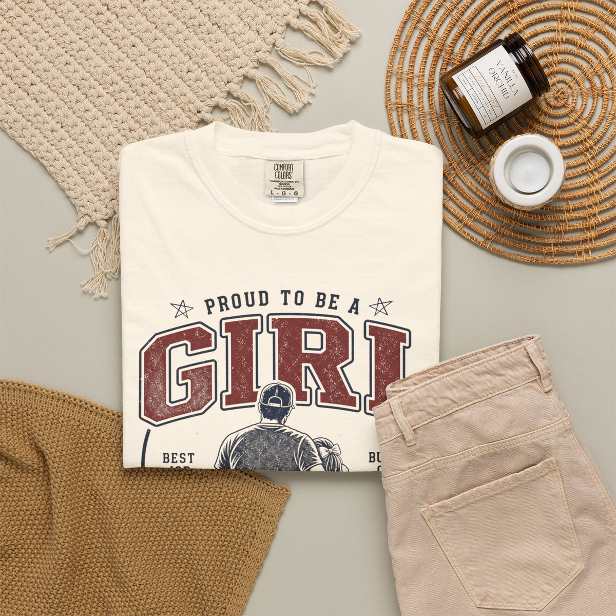 Girl Dad Shirt, Proud To Be A Girl Dad Tee, Best Job Ever Shirt, Built On Love, Baseball Dad Gift, Fathers Day Shirt, Dad Of Girls T-Shirt