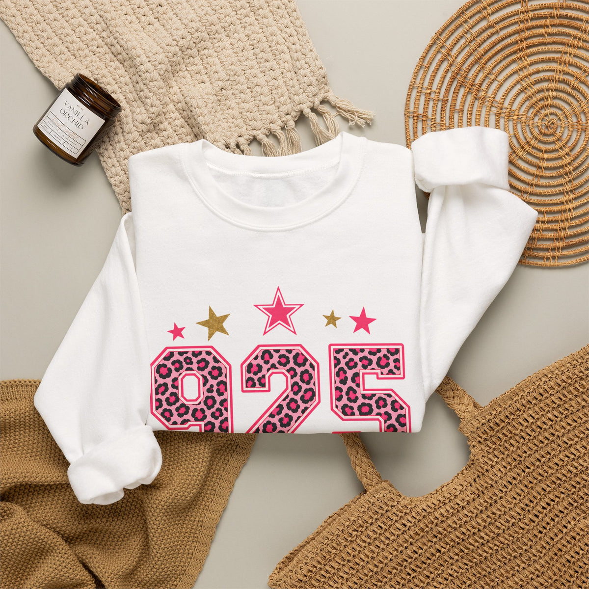 925 Leopard Star Top, Pink Gold Number Sweatshirt, Cheetah Print Birthday Shirt, Trendy Graphic Tee, Western Star Shirt, Custom Number Shirt