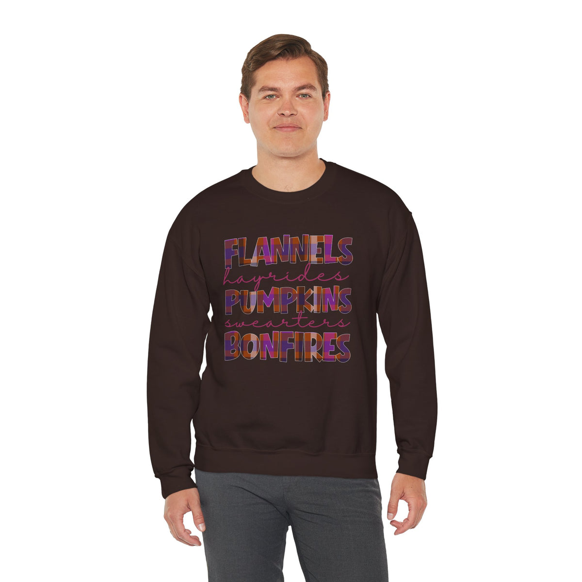 Fall Sweatshirt Flannels Pumpkins Bonfires Hayrides Sweaters Plaid Autumn Crewneck Cozy Fall Shirt Gift for Her