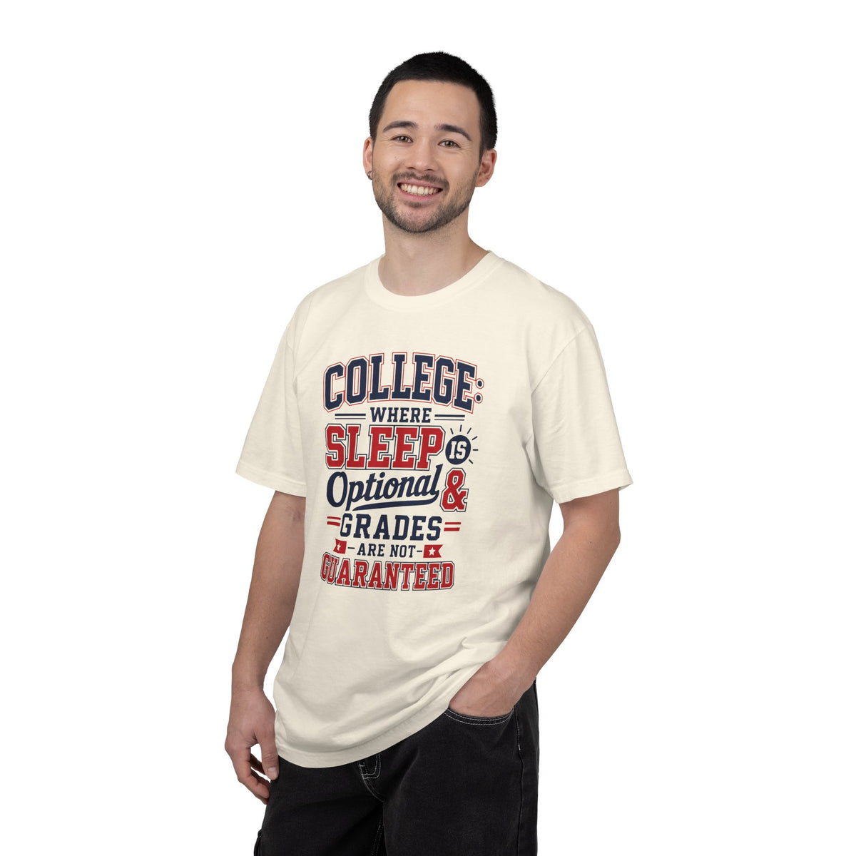 Comfort Color College Where Sleep Is Optional Grades Are Not Guaranteed Funny College Student Gift Student Present, College Student Gift