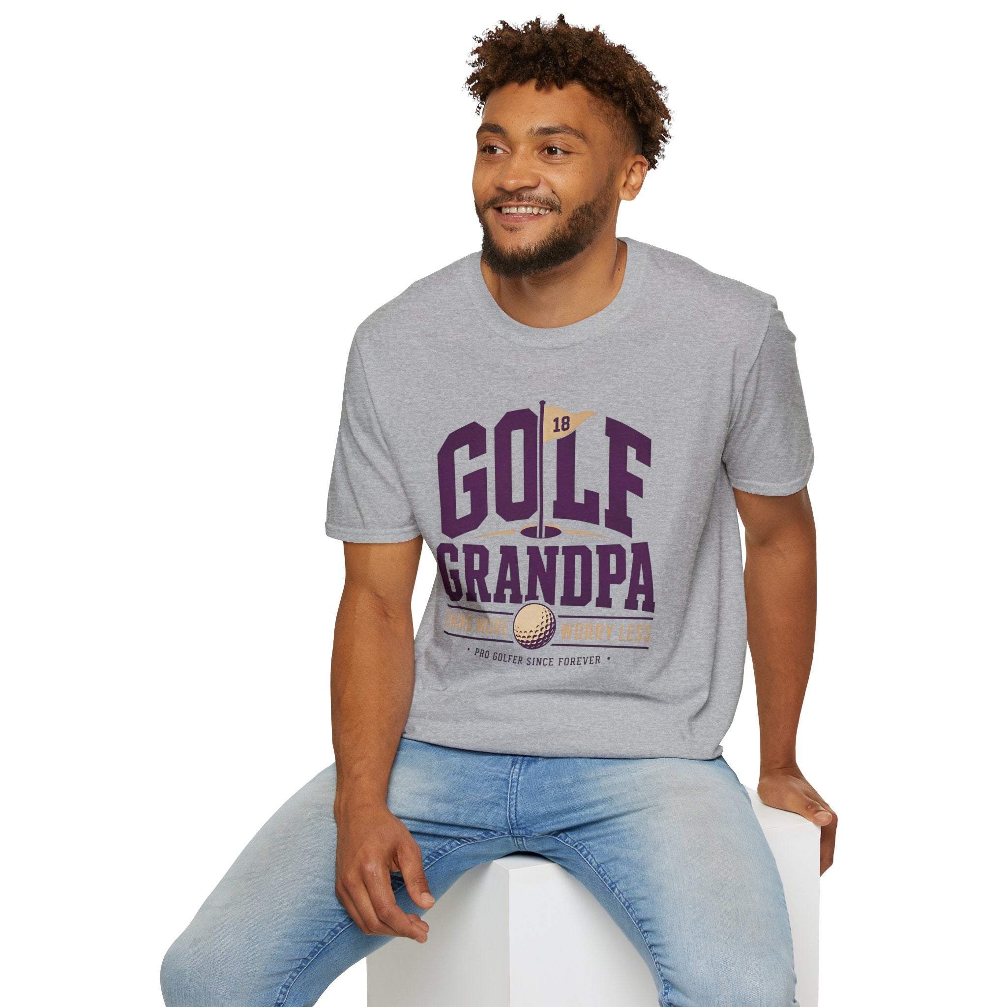 Golf Grandpa Shirt, Swing More Worry Less Tshirt, Funny Golfer Grandpa Gift, Pro Golfer Since Forever, Fathers Day Golf Gift for Grandpa