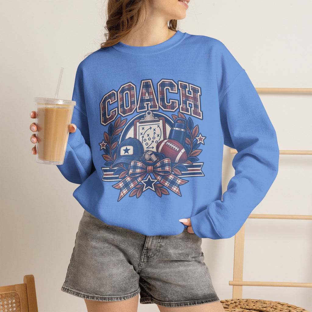 Coach Football Sweatshirt, Vintage Coach Sweatshirt, Football Season Shirt, Coach Life Crewneck, Team Mom Gift, Retro Coach Apparel