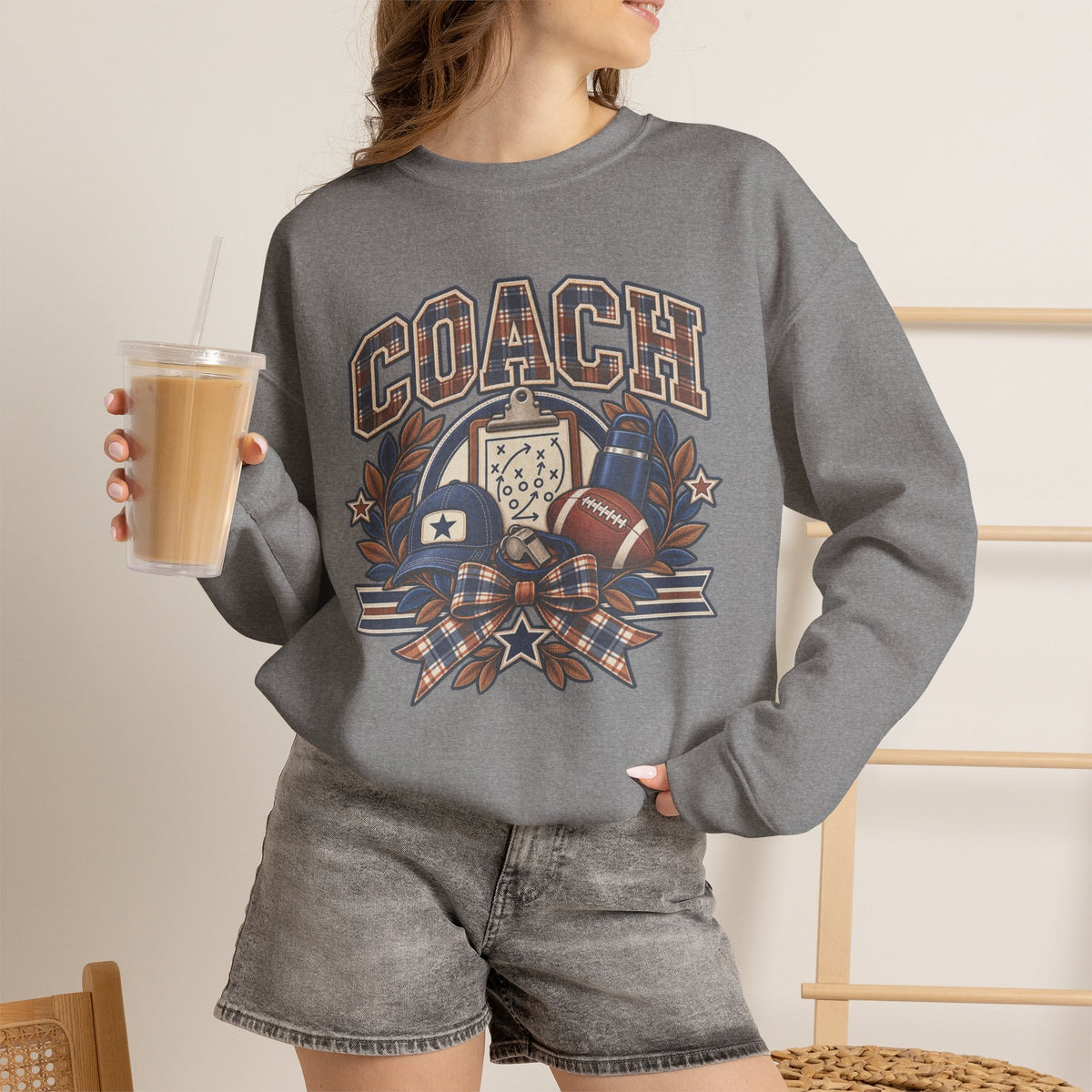 Coach Football Sweatshirt, Vintage Coach Sweatshirt, Football Season Shirt, Coach Life Crewneck, Team Mom Gift, Retro Coach Apparel