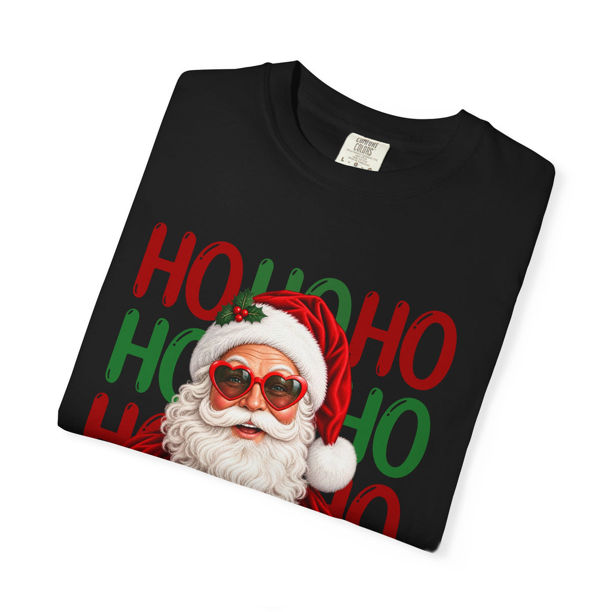 Comfort Color Retro Santa Sunglasses Shirt, Ho Ho Ho Christmas T-Shirt, Santa Claus Tee, Holiday Santa Shirt, Xmas Gift, Christmas Party Top