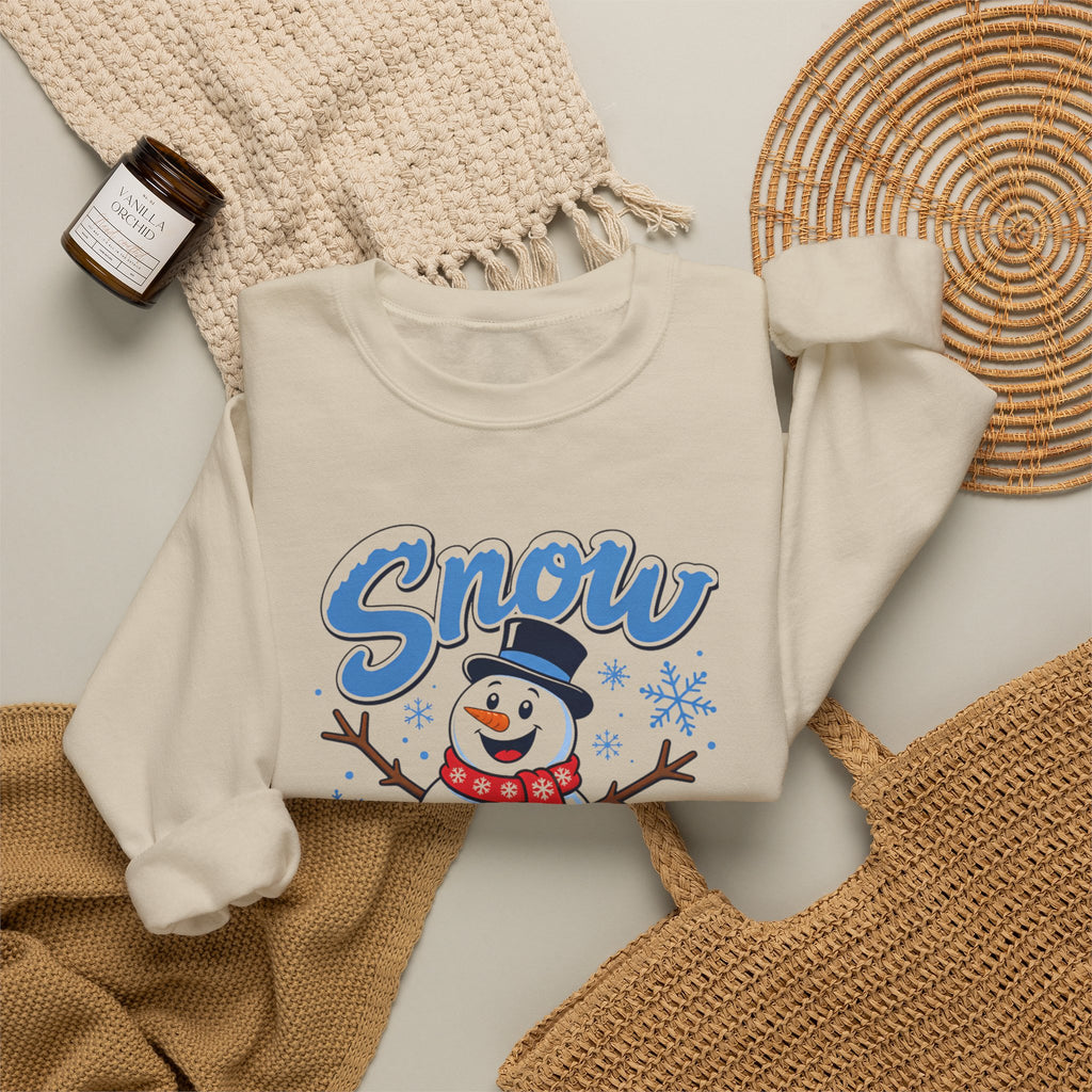 Snow Much Fun Snowman Sweatshirt, Funny Christmas Sweatshirt, Winter Snowman Shirt, Cute Holiday Sweater, Womens Christmas Gift, Snow Shirt