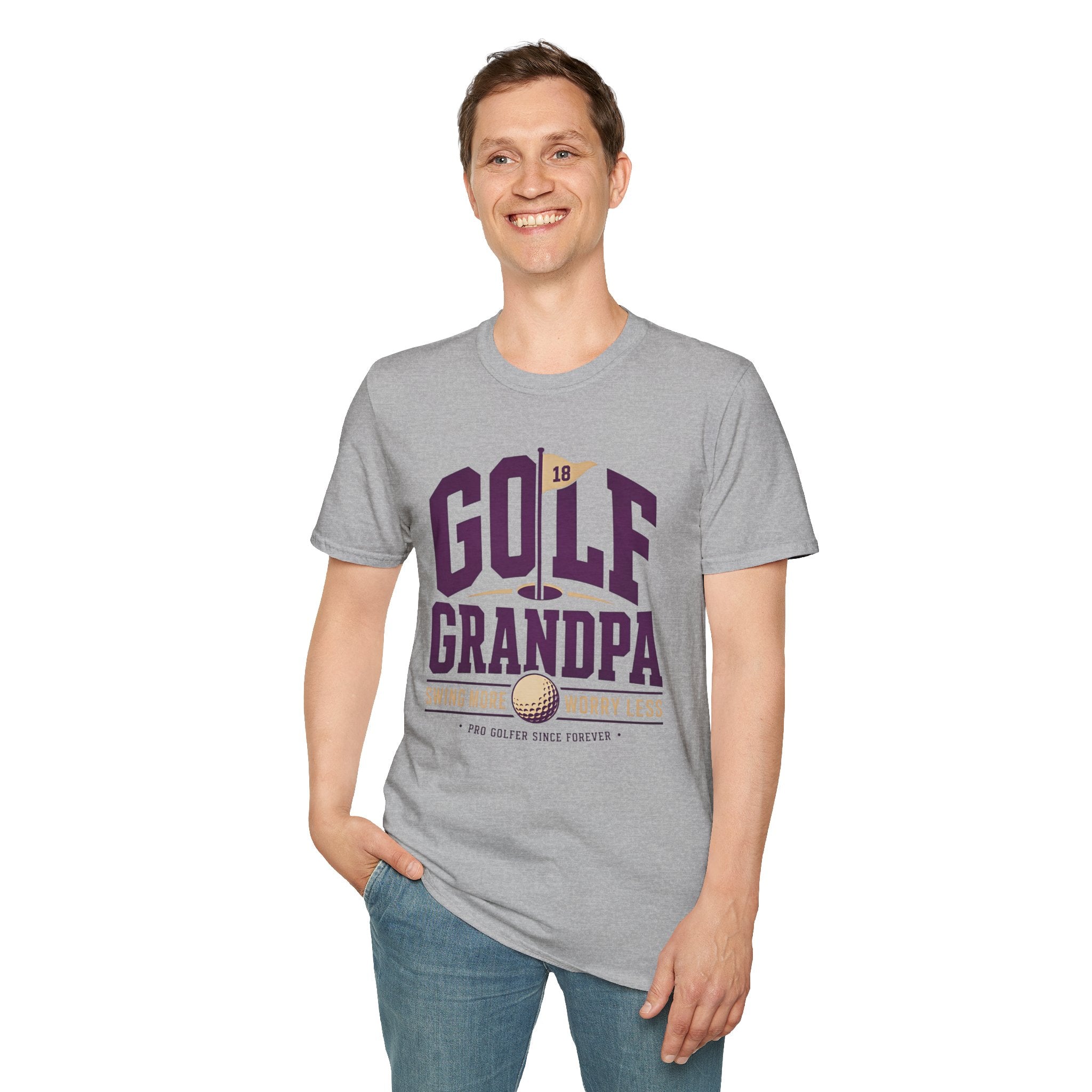 Golf Grandpa Shirt, Swing More Worry Less Tshirt, Funny Golfer Grandpa Gift, Pro Golfer Since Forever, Fathers Day Golf Gift for Grandpa