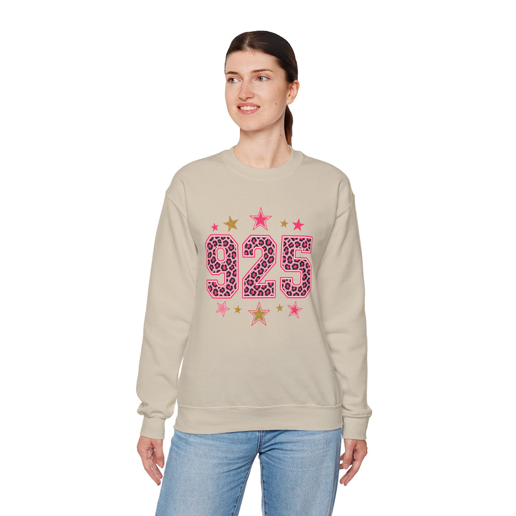 925 Leopard Star Top, Pink Gold Number Sweatshirt, Cheetah Print Birthday Shirt, Trendy Graphic Tee, Western Star Shirt, Custom Number Shirt
