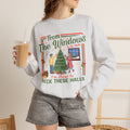 From The Windows To The Walls Christmas Sweatshirt, Deck These Halls Retro Xmas Tree Shirt, Funny Holiday Sweater, Christmas Gift for Her