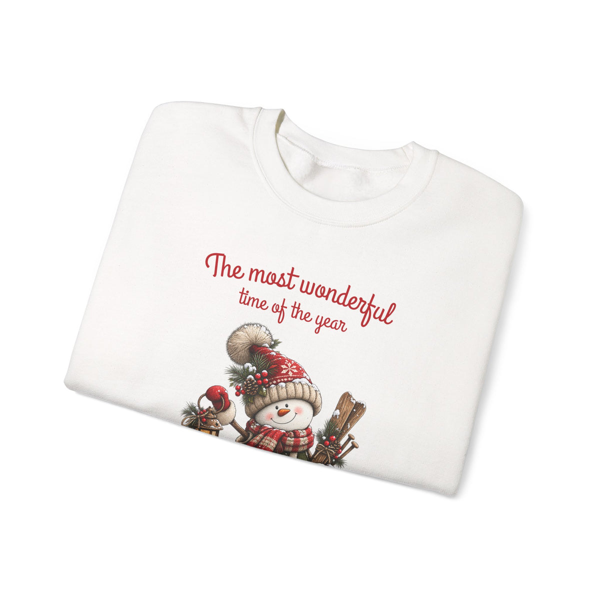 Most Wonderful Time of the Year Sweatshirt, Snowman Christmas Shirt, Vintage Holiday Crewneck, Cute Winter Snowman Tee, Christmas Gift Shirt