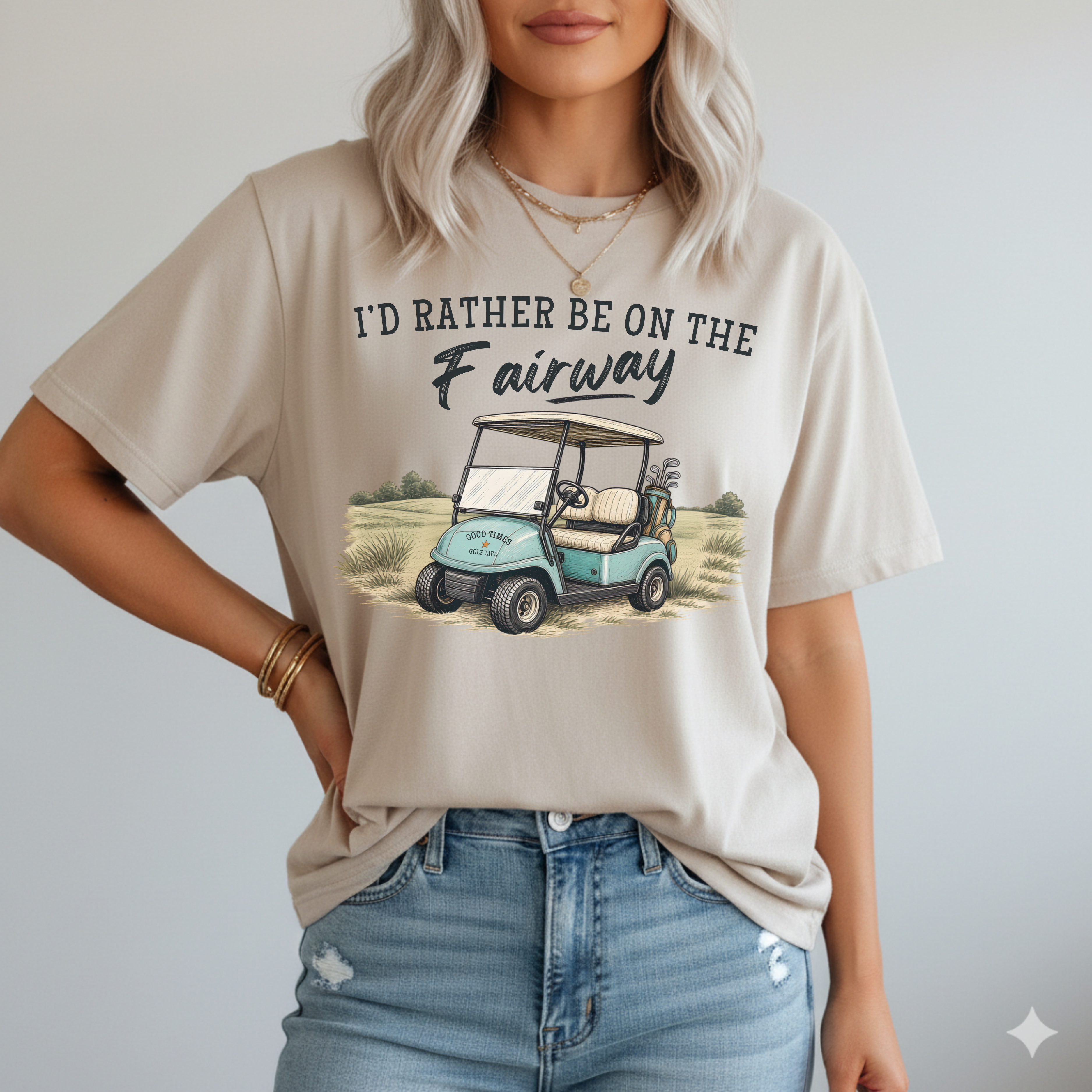 I'd Rather Be On The Fairway Shirt, Funny Golf T-Shirt, Golf Cart Graphic Tee, Golfer Gift for Women, Golf Lover Shirt, Golfing Mom Gift
