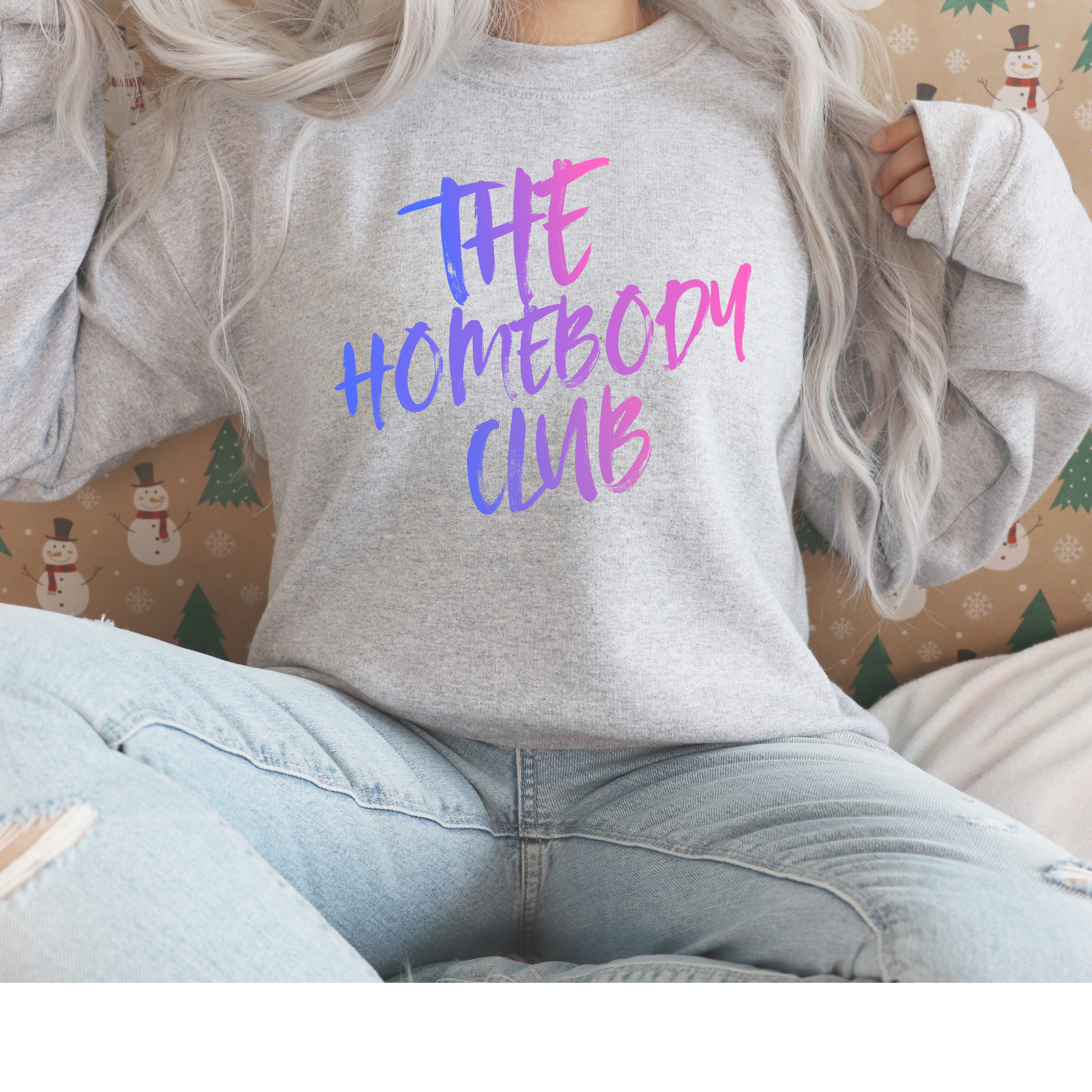 The Homebody Club Crewneck Sweatshirt, Cozy Sweatshirt, Unisex Gift, Lounge Wear, Chill Mode Apparel, Stay Home Vibes
