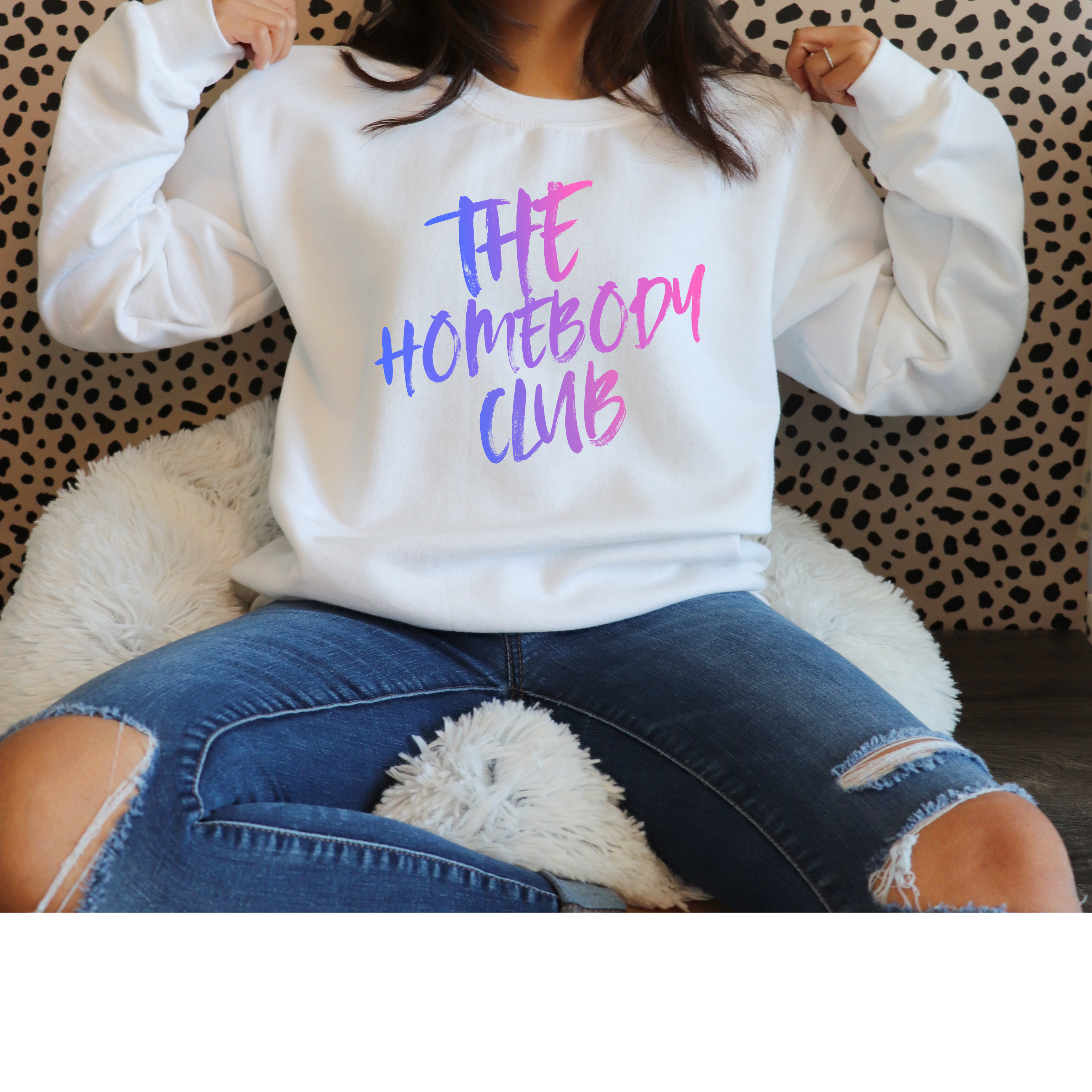 The Homebody Club Crewneck Sweatshirt, Cozy Sweatshirt, Unisex Gift, Lounge Wear, Chill Mode Apparel, Stay Home Vibes