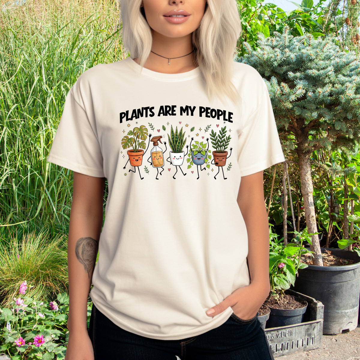 Comfort Colors Plants Are My People Shirt, Funny Plant Lover Tee, Cute Botanical Tee, Plant Mom Gift, Retro Garden Shirt, Gardener Gift Tee