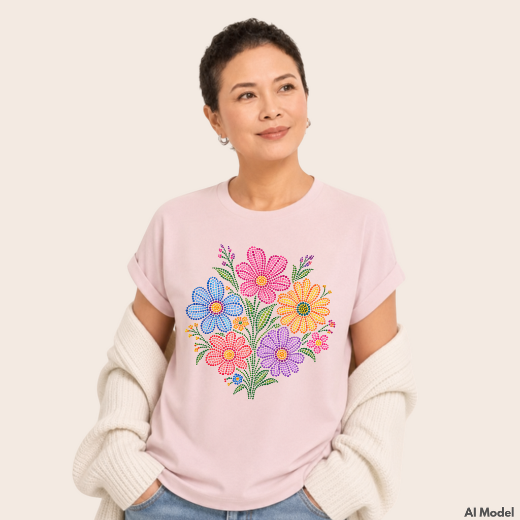 Floral Bouquet Shirt, Wildflower T-Shirt, Botanical Graphic Tee, Flower Print Shirt, Cute Spring Shirt, Gift for Her, Nature Lover Tee