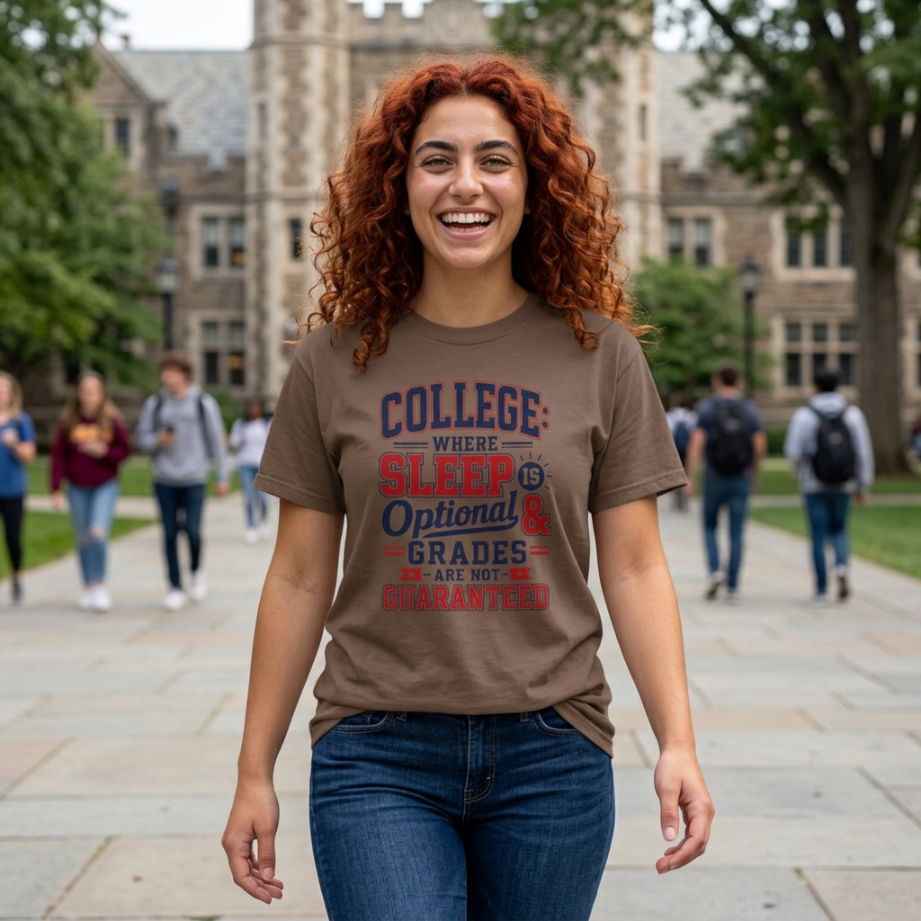 Comfort Color College Where Sleep Is Optional Grades Are Not Guaranteed Funny College Student Gift Student Present, College Student Gift