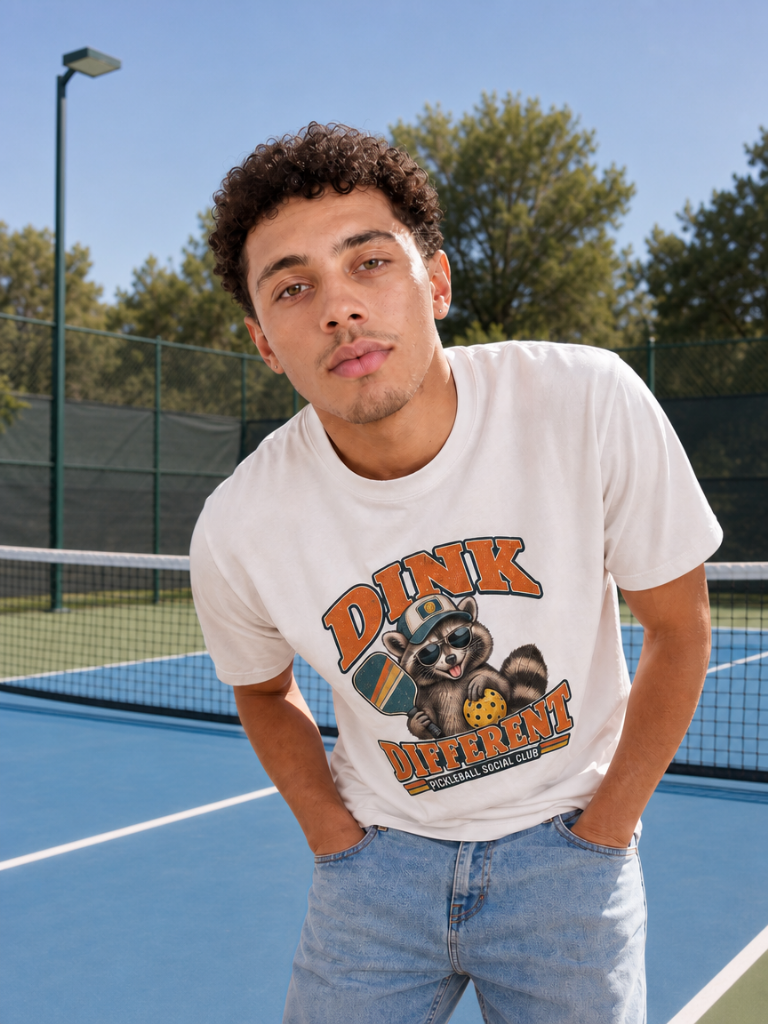 Comfort Color Dink Different Pickleball Tee, Funny Raccoon Pickleball Tee, Pickleball Social Club, Retro Tee Shirt, Gift Pickleball Lover