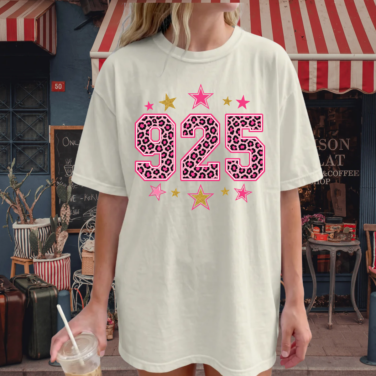 Comfort Color 925 Leopard Star Shirt, Cheetah Print Birthday Shirt, Trendy Dolly Day Graphic Tee, Western Star Shirt, Custom Number Shirt