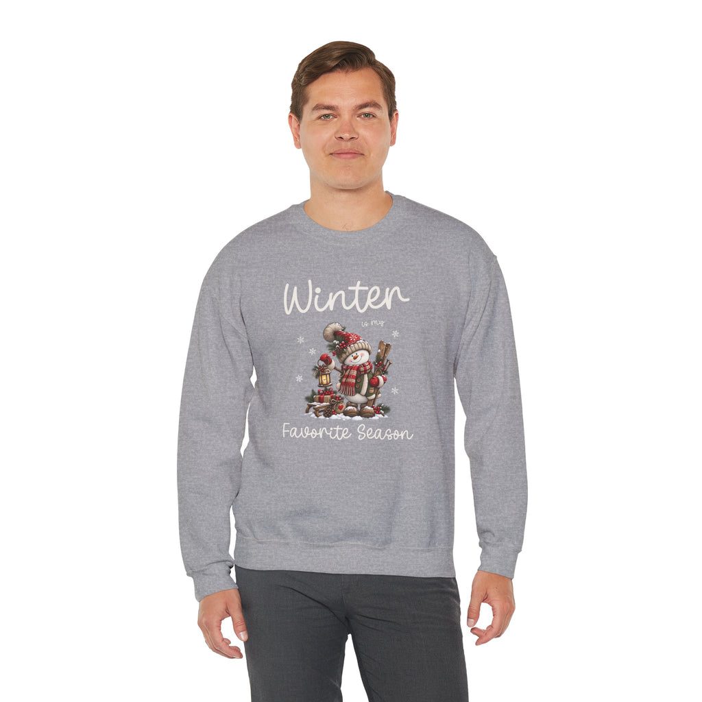 Winter Is My Favorite Season Sweatshirt, Cute Snowman Christmas Sweatshirt, Winter Holiday Shirt, Snowman Lover Gift, Cozy Winter Apparel