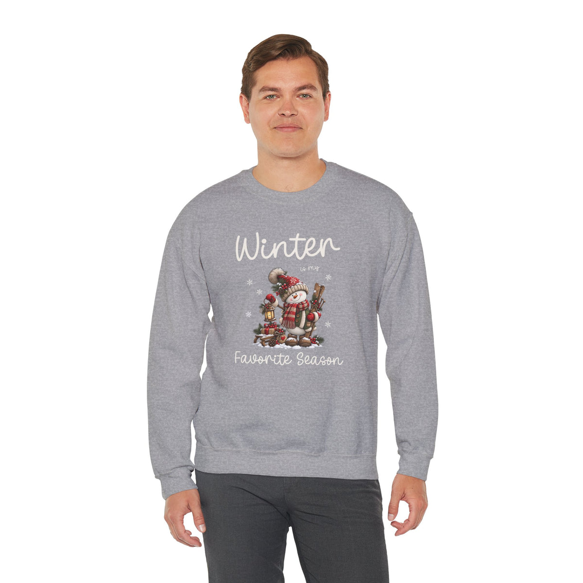 Winter Is My Favorite Season Sweatshirt, Cute Snowman Christmas Sweatshirt, Winter Holiday Shirt, Snowman Lover Gift, Cozy Winter Apparel