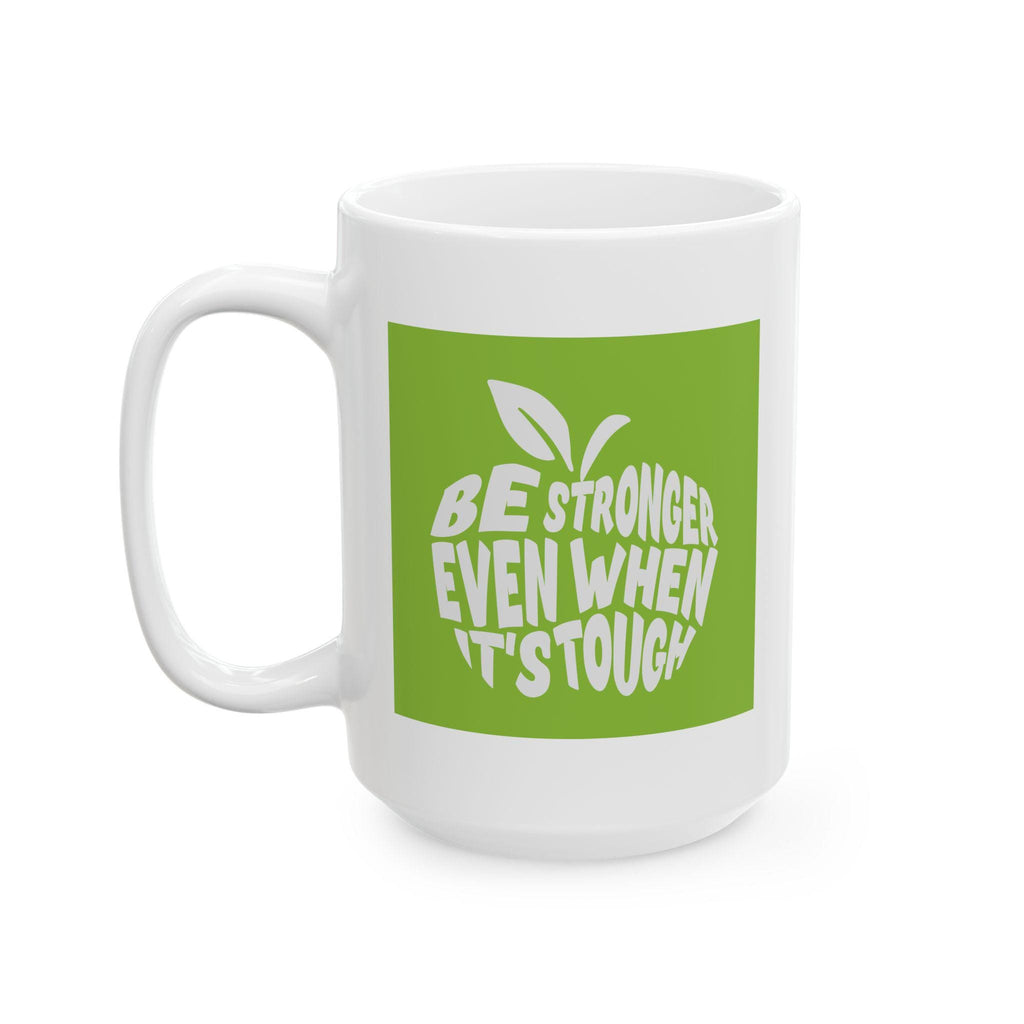 Motivational Coffee Mug: Bright Green Design, Encouraging Quote