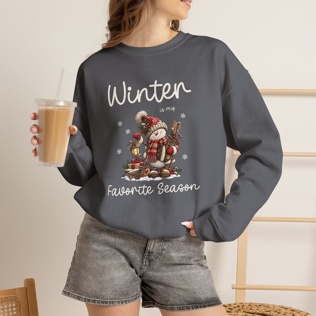 Winter Is My Favorite Season Sweatshirt, Cute Snowman Christmas Sweatshirt, Winter Holiday Shirt, Snowman Lover Gift, Cozy Winter Apparel